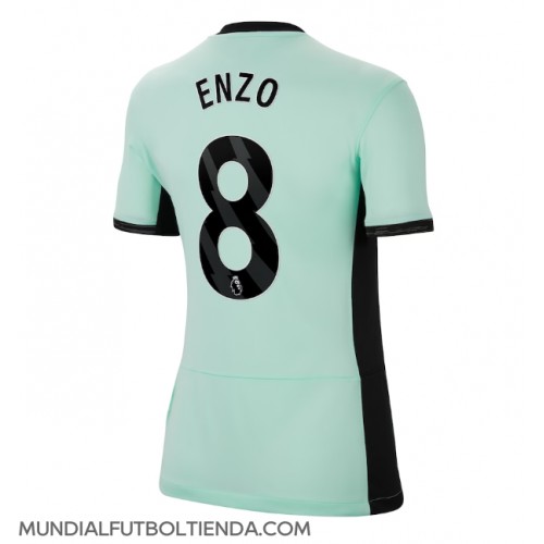 Camiseta Chelsea Enzo Fernandez #8 Tercera Equipación Replica 2023-24 para mujer mangas cortas